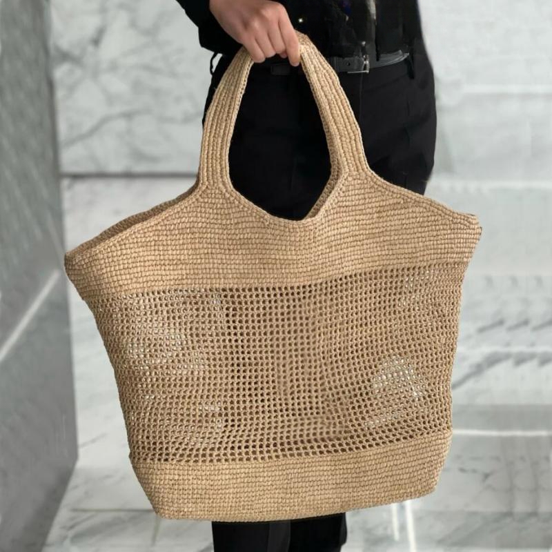 Icare Designer Bag Raffias Straw Bags Luxury Handbag Women Tote Bag Large Beach Bag High Quality Leather Tote Crossbody Purses