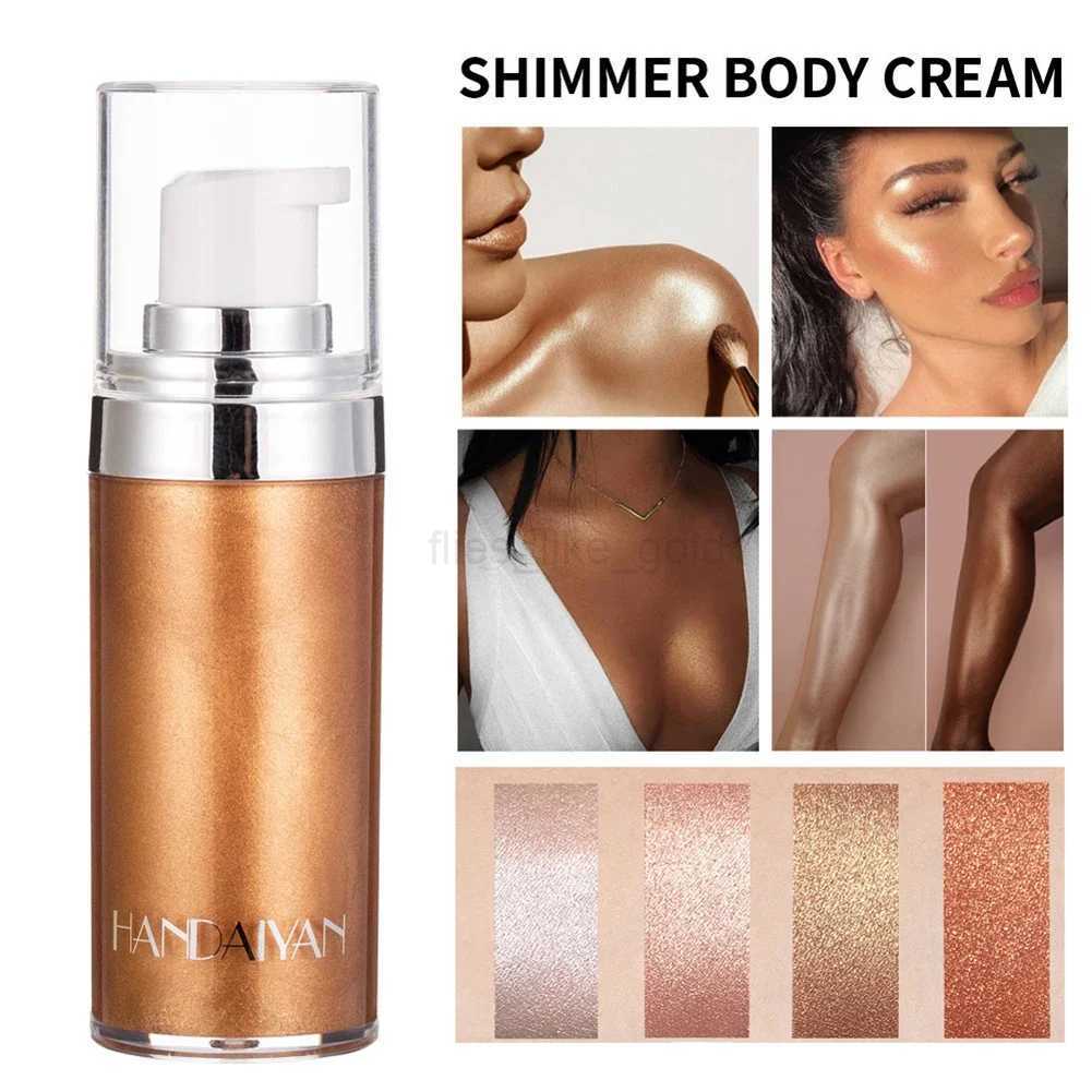 Body brightener Brown bronze oil shimmer liquid illuminator Face luminous spray highlight Latin dance matching golden luxury makeup W240812