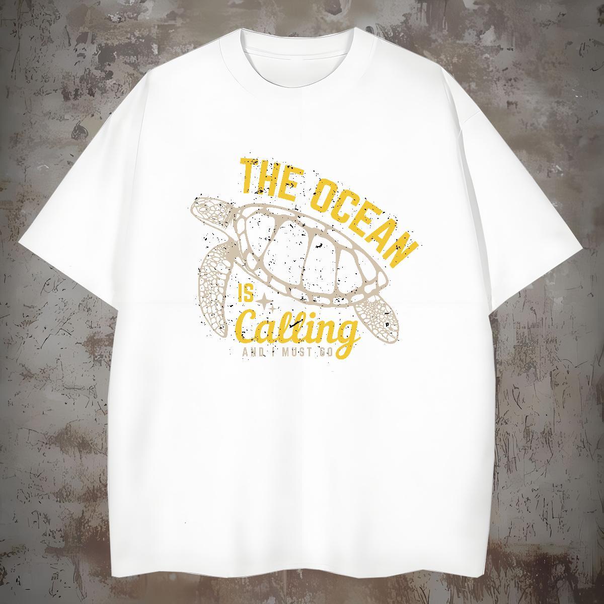 High Quality T Shirts Men Breathable Crew Neck Street Wear Floral Print 230g Pure Cotton Men Tees New Clothes