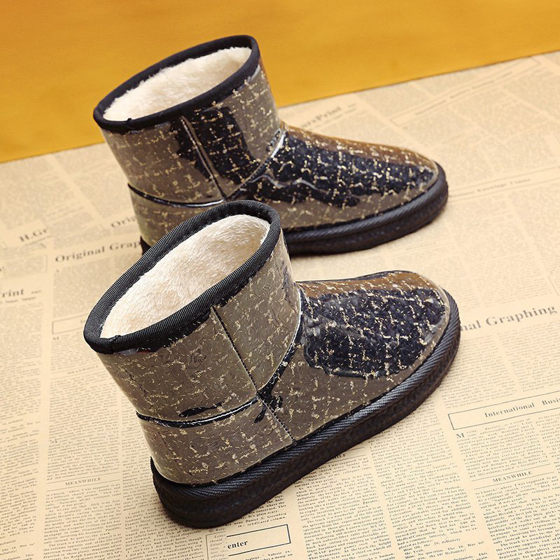 Ddmysports Fashionable Western Style Boots Women New Model With Added Fleece Thickened Insulation Waterproof Anti Slip Snow Cotton Shoes For Outdoor S