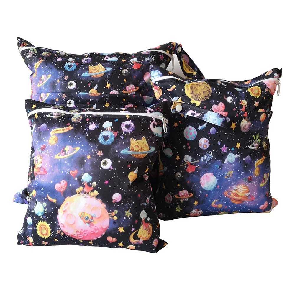 New 3 combination set waterproof diaper bag 40 * 45CM 30 * 36cm 28 * 30cm reusable washable baby diaper bag W240812