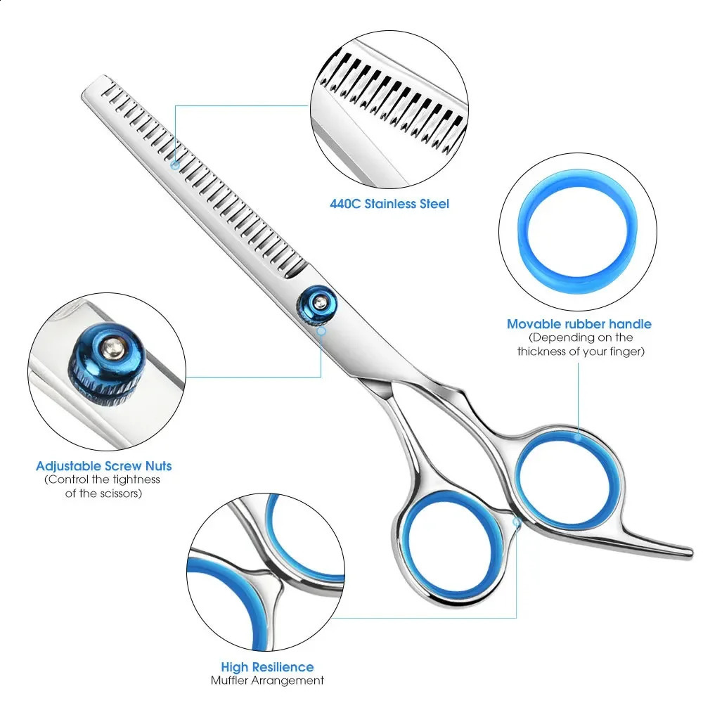 Hairdressing Scissors 6 Inch Professional Hairdressing Scissors Cutting Thinning Scissors Barber Shear Accessories 240805