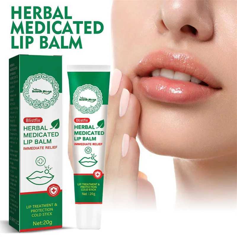 Herbal lipstick for cold sore treatment Lip repair Anti wrinkle anti dry crack exfoliating scrub moisturizing lipstick W240810