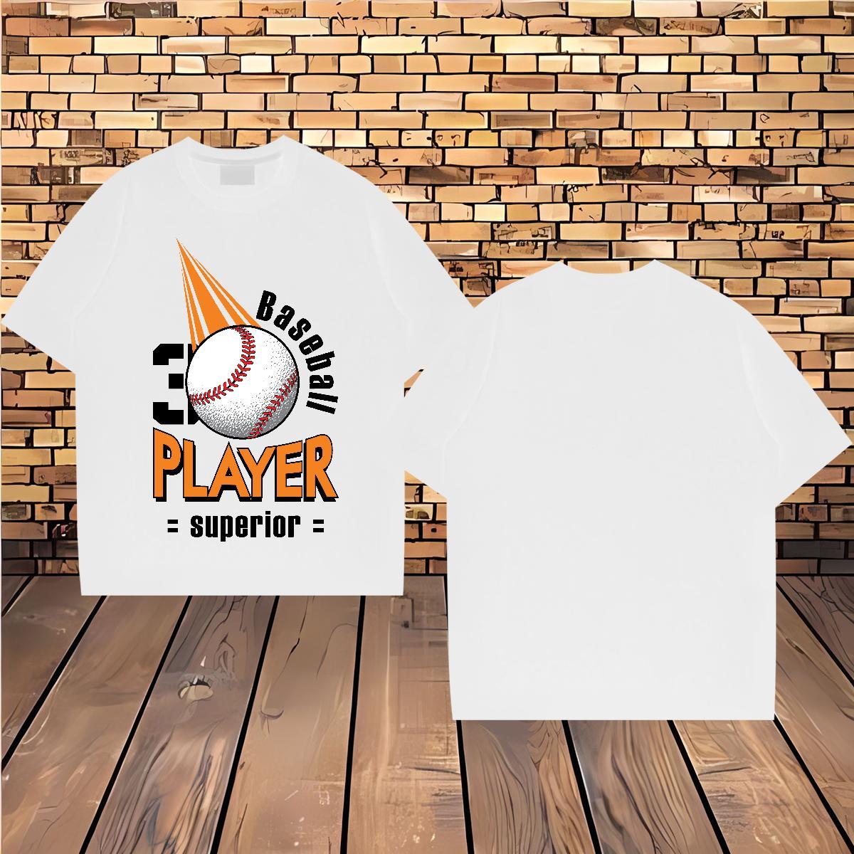 Free Shipping Men Clothes T-Shirt letter 230g Pure Cotton Outdoor Breathable Crew Neck T Shirts Men Cartoon Print New Top Tees