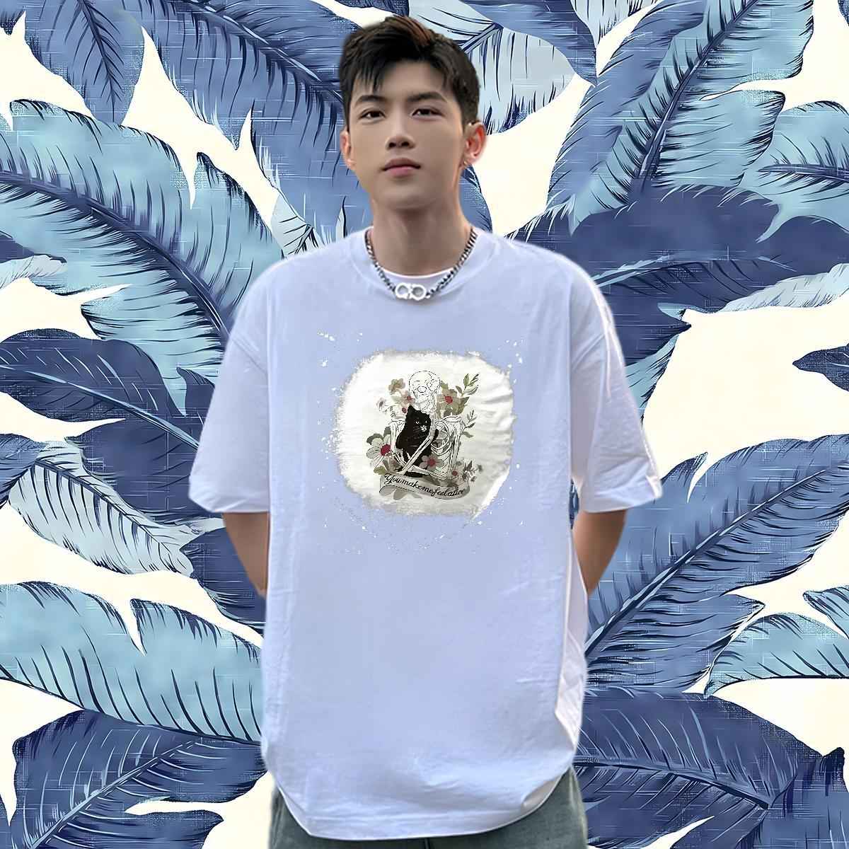 Classic T shirt plant Polos 230g Pure Cotton Street Unisex Skull Short Sleeve Soft Tshirts