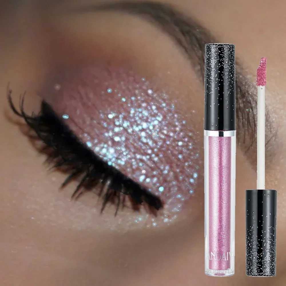 HANDAIYAN Liquid eye shadow Metal Diamond Shiny eye shadow Pen Galvanized eye shadow Palette Lasting Low Brightness CosmeticsW241212
