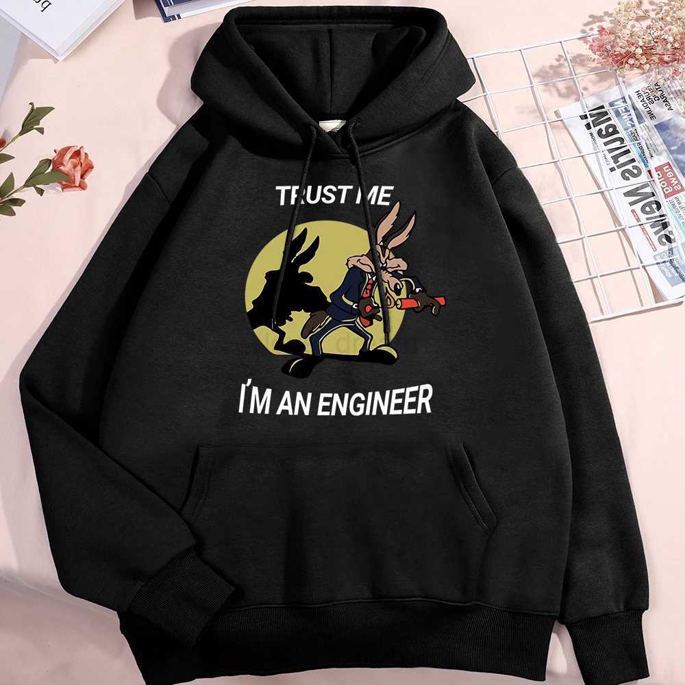 Trust Me IM An Engineer Men Women Hoody Fleece Warm Sweatshirt Autumn Pocket Hoodies Casual O-Neck Male Streetwear New FashionXJ240812