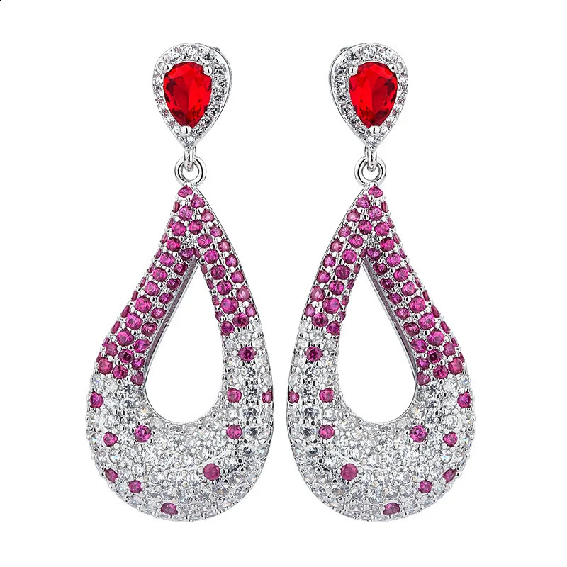 S925 Silver Needle Water Drop Pendant Earrings Green Stone Womens Jewelry Elegant Banquet Wedding Accessories Gifts 240810