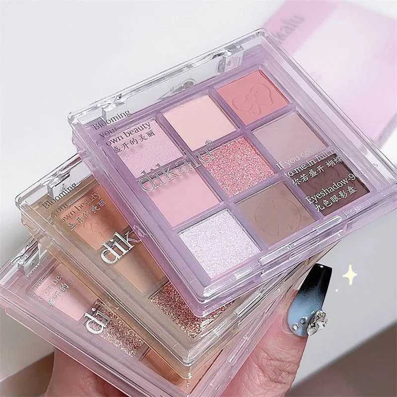 DIKALU New Nine-color Eyeshadow Palette White Pearly Glitter Eyeshadow Shiny Eye Shadow Matte Acrylic Eyes Makeup Palette MakeupCL240812