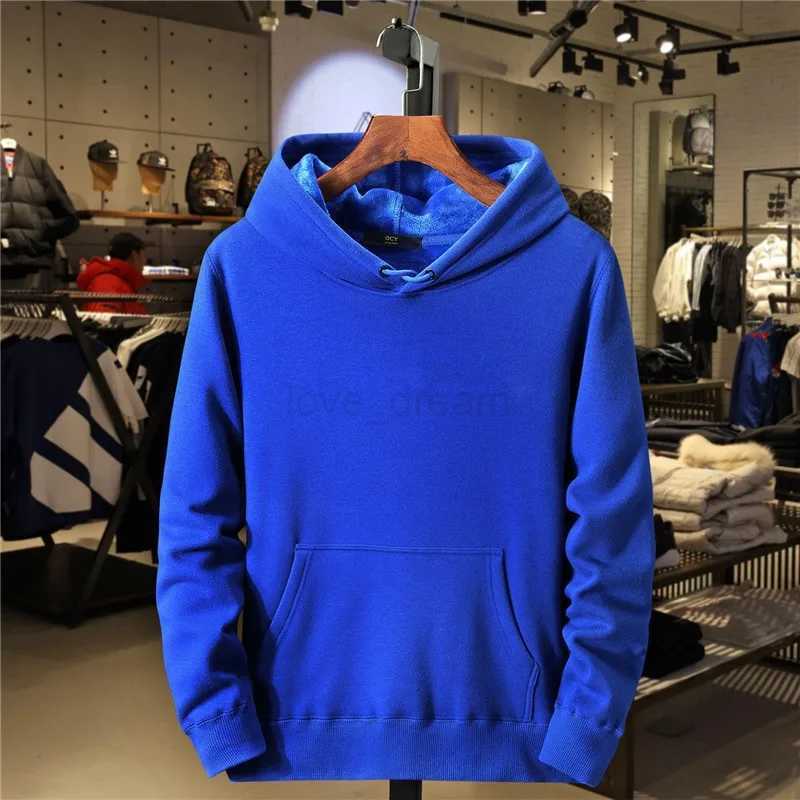 Originality Classical Fashion Mens Hoodies New Autumn Winter Solid Color Casual Mens Top Fleece Warm Hoodies Sweatshirt MaleXJ240812