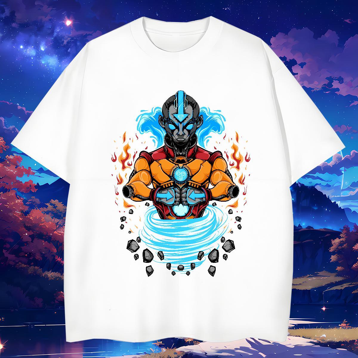 Unisex Mens Tshirts ET 100% Cotton 230g Sports Casual Breathable Crew Neck T shirt Anime 2024 DIY Clothes