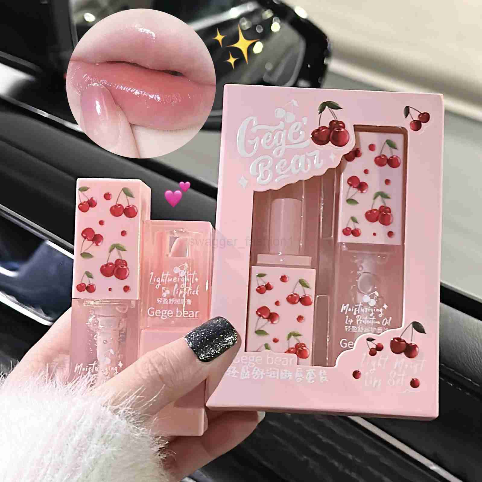 Lightweight Lip Set Lip Oil Clear Glass Moisturizing Nourishing Lip Balm Transparent Lip Oil Non-sticky Lip Care Serum PrimerXJ240812