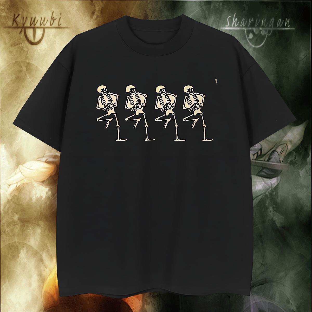 Classic Casual Men T Shirts skull Tshirts 230g Pure Cotton High Street Hip Hop Popular DIY Logo Oversized Crew Neck Breathable Men Clothes T-Shirt
