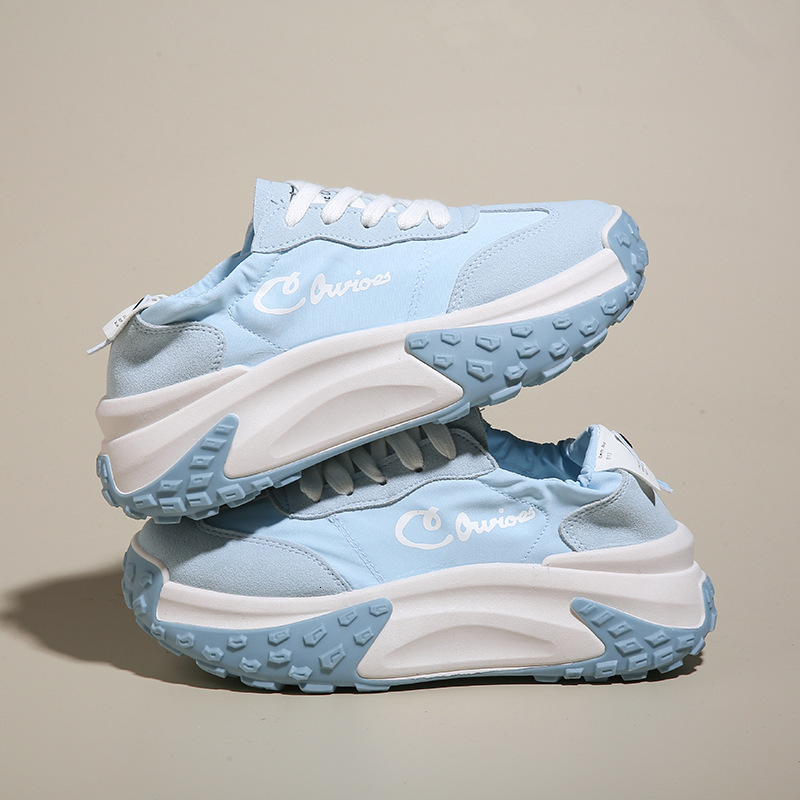 Ddmysports Summer New Thick Sole Pine Cake Umbrella Cloth Breathable And Versatile Dad Instagram Korean Casual Shoes W Outdoor