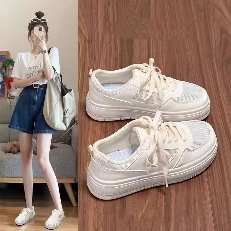 Ddmysports Student Female Autumn New Women S Thick Sole Board Ins Fashion Small White Sports Casual Bread Shoes Outdoor