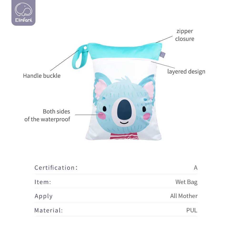 Elinfants new waterproof reusable baby diaper bag baby handbag large capacity mother diaper storage bag W240812