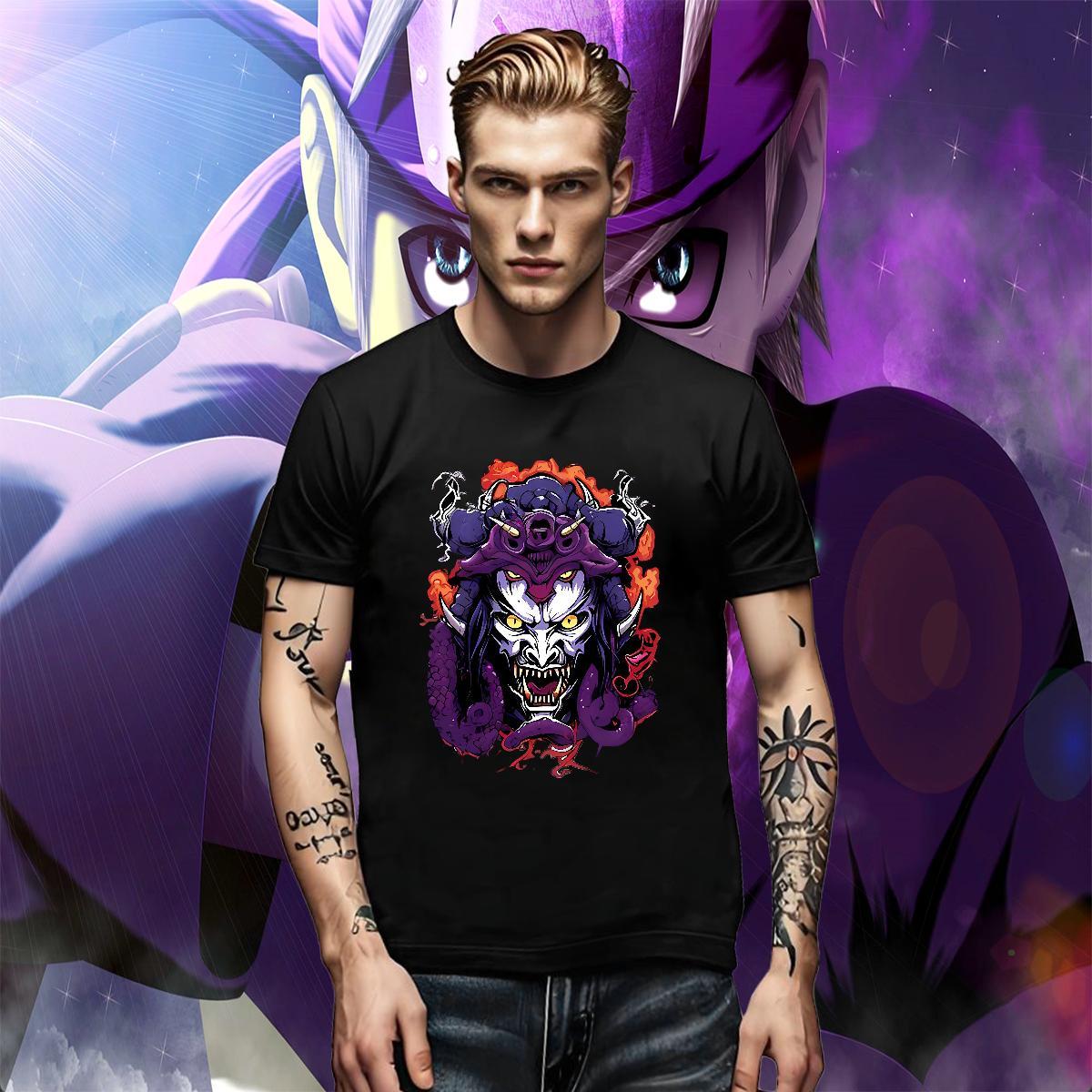Wholesale Couples T Shirts Hip Hop Street 230g Pure Cotton DIY Printed Breathable Soft Terror, Purple Dragon,Flame T-Shirts for Men Fashion Design Tee