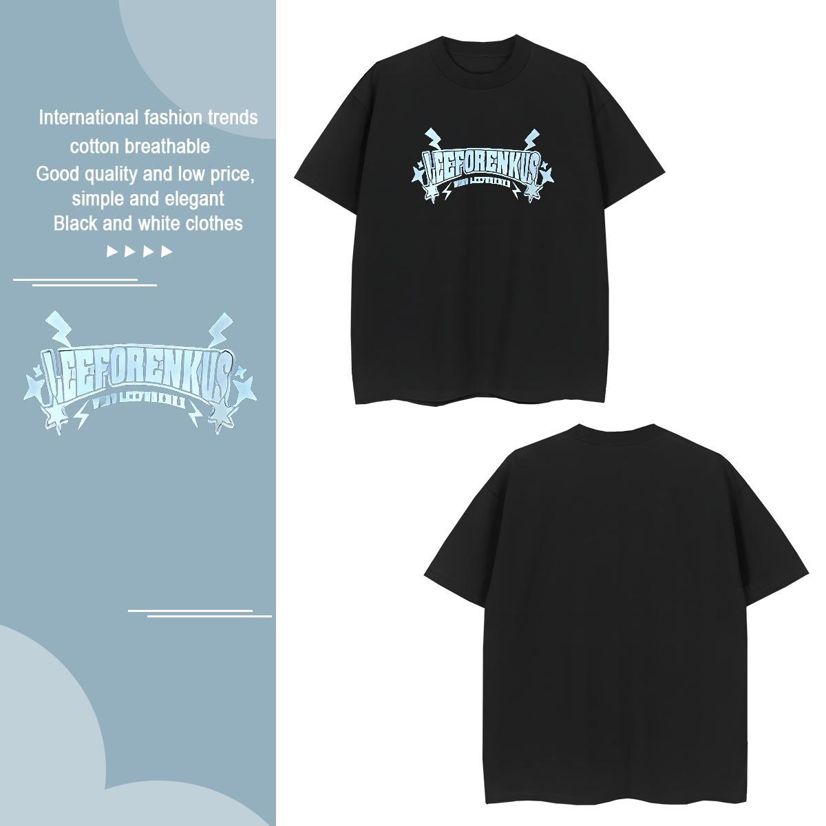 2024 230g 100% Cotton Mens T Shirts letter Street Wear Men Tops Tees Tshirts O-Neck Short Sleeve High Quality Asian Size