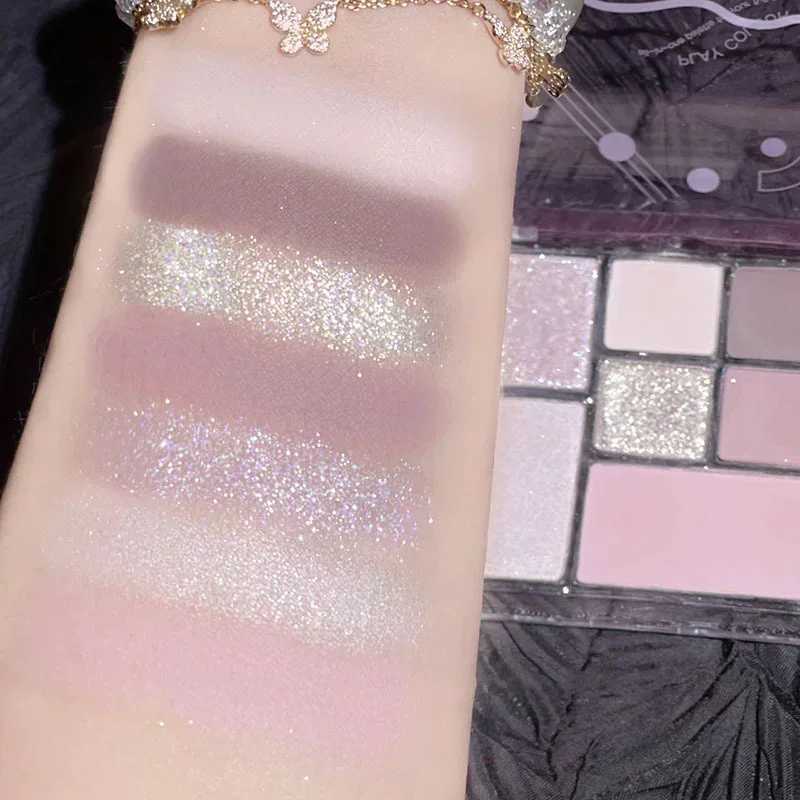 Matte Dark Smoky Color Eyeshadow Silver Grey lescent Glitter Festive Makeup Eye Shadow Palette Portable Cosmetic 7 ColorsW241212