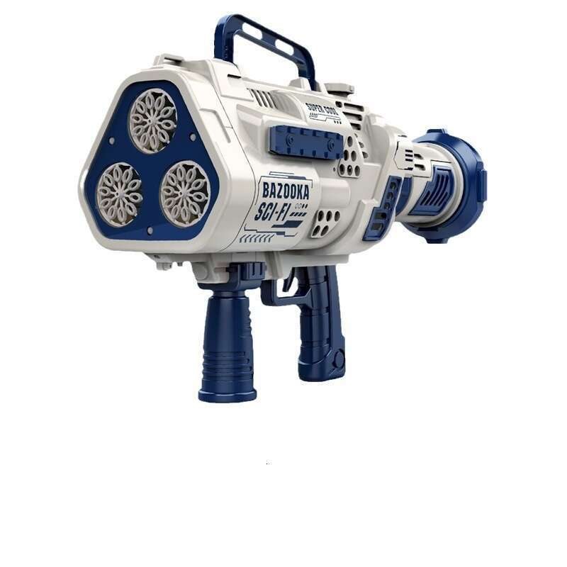 Fully Automated Neptune 24-Hole Bubble Machine & Rockets Blaster - Fun Kid's Toy Guns