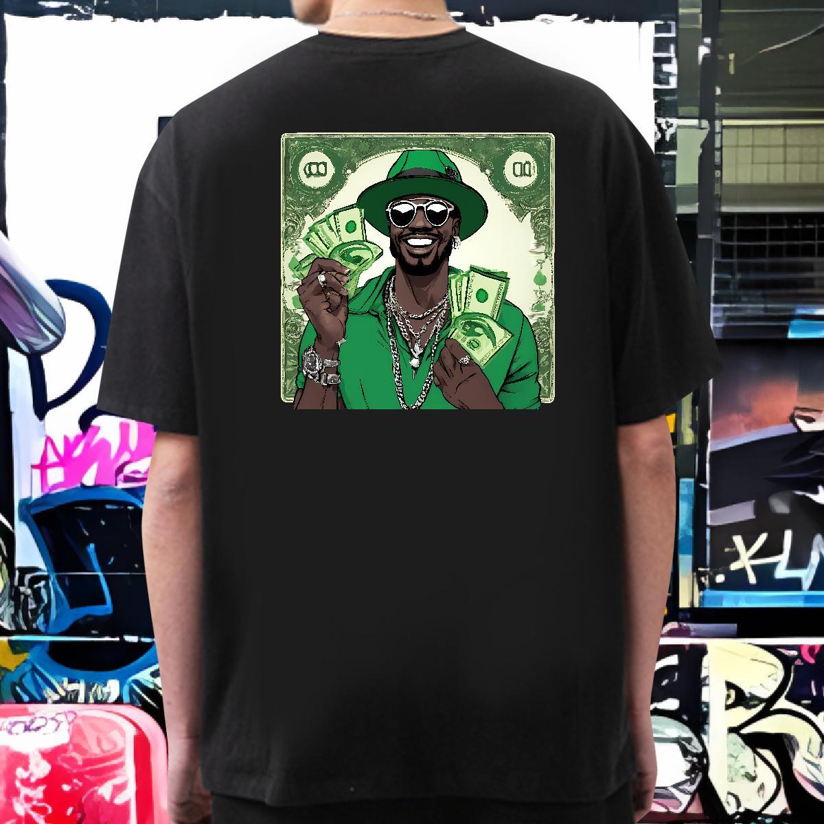 2024 Summer T Shirts Men cash Wear 100% Cotton 230g Casual Wholesale Custom Cartoon Short Sleeve Soft Tshirts