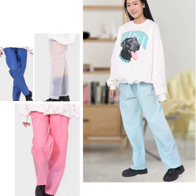 1pc Waterproof Rain Pants PU Snow Trousres Sport Raincoats Outdoor Toddler Playsuit 110cm Y240810