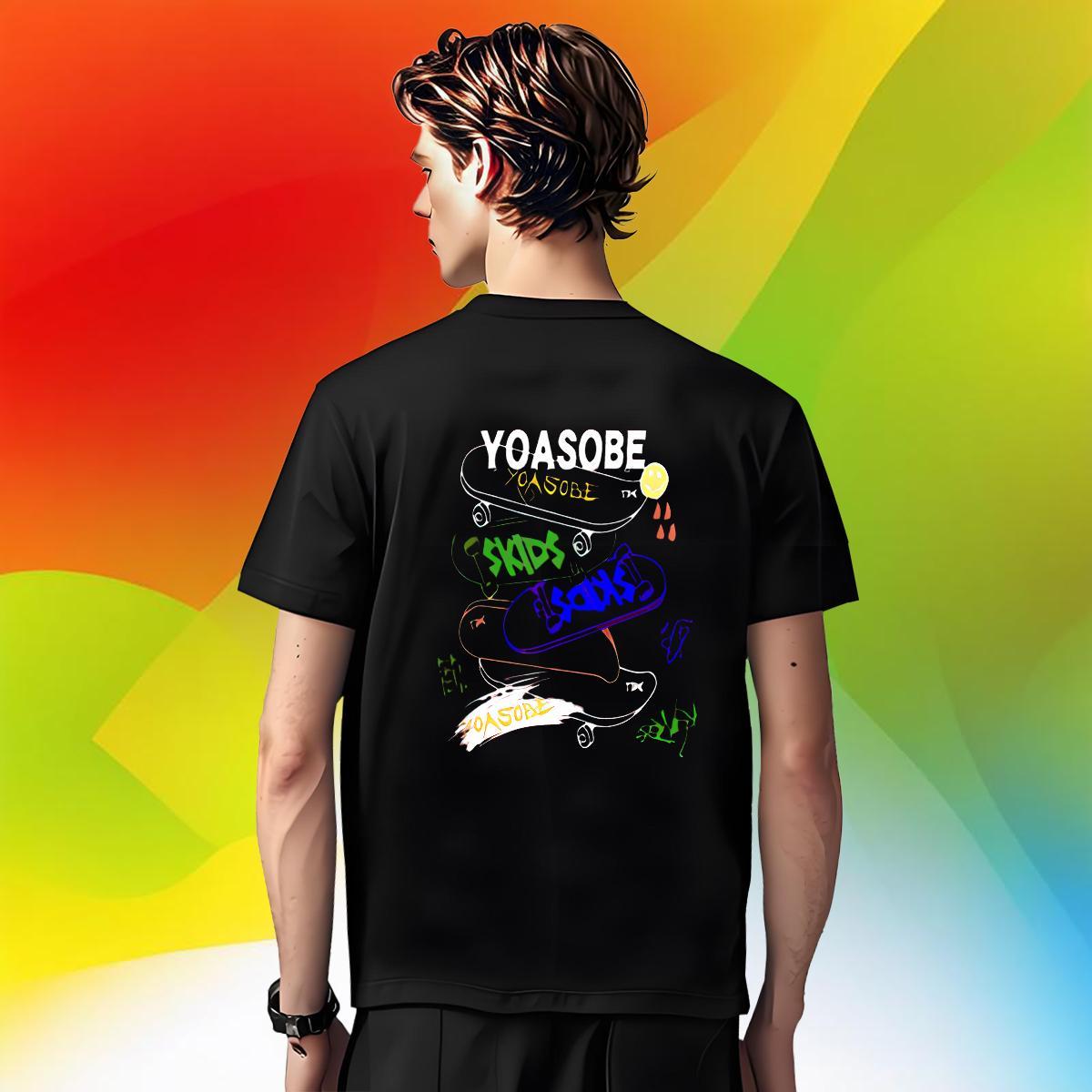 DIY T shirt letter Tops 230g Pure Cotton Street Casual Cool Custom Big Size Breathable Short Sleeve Tshirt for Man Woman
