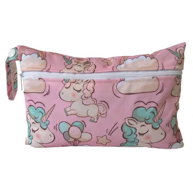 35 new pattern sizes 15 * 22.5CM washable and reusable cloth diaper small bag waterproof swimming sports travel handbag W240812