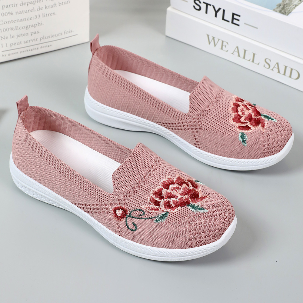 Ddmysports Women S Summer New Flat Bottomed Shallow Mouth Single Shoe Breathable Soft Soled Cloth For One Foot Women Shoes Outdoor Shoes