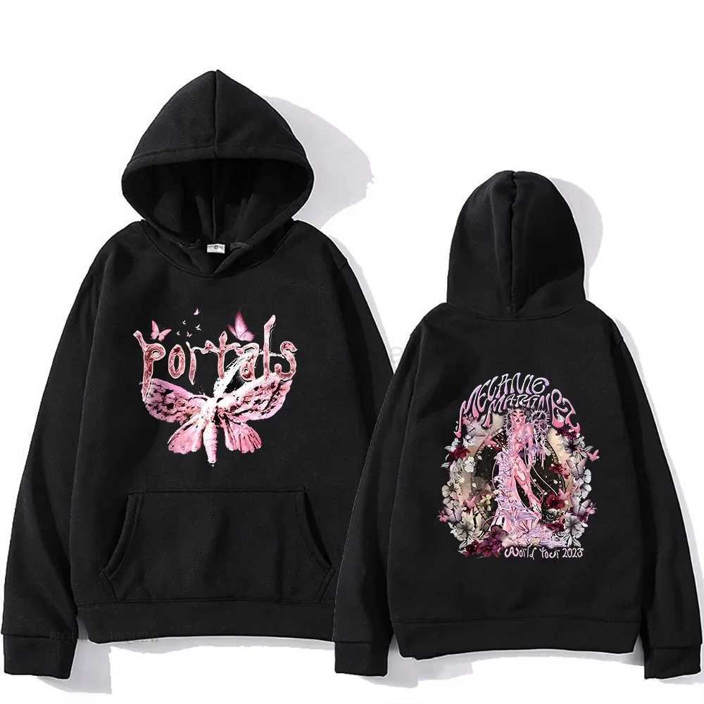 Melanie Martinez Portals Tour Hoodies Women Double Sided Printing Sweatshirts Popular Graphic Tops Casual Loose Soft PulloversXJ240812