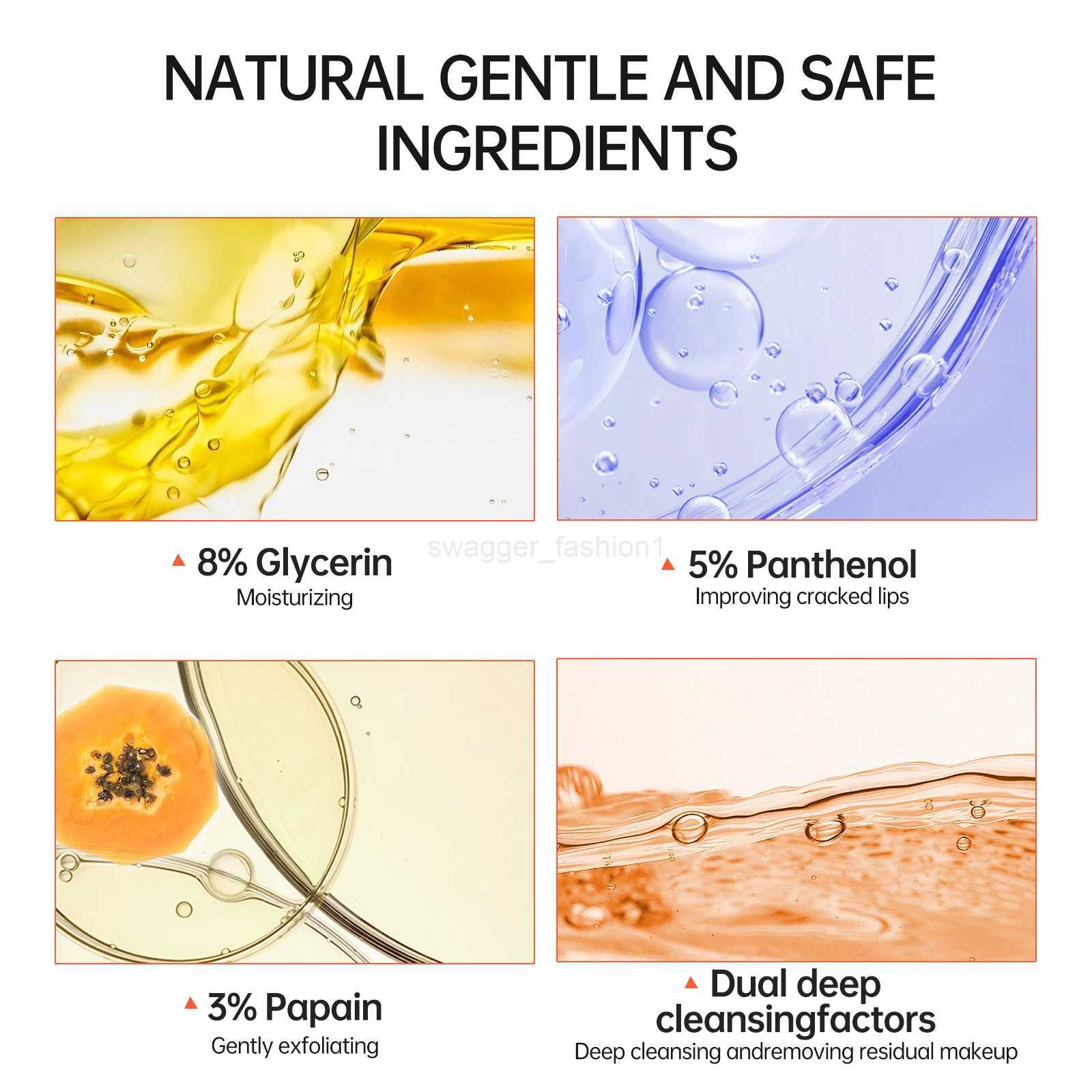 Bubble Lightening Dark Lip Balm Mask Gloss Oil Exfoliation Makeup Removal Face Care Beauty Health Lip Moisturizer Mask ProductsXJ240812