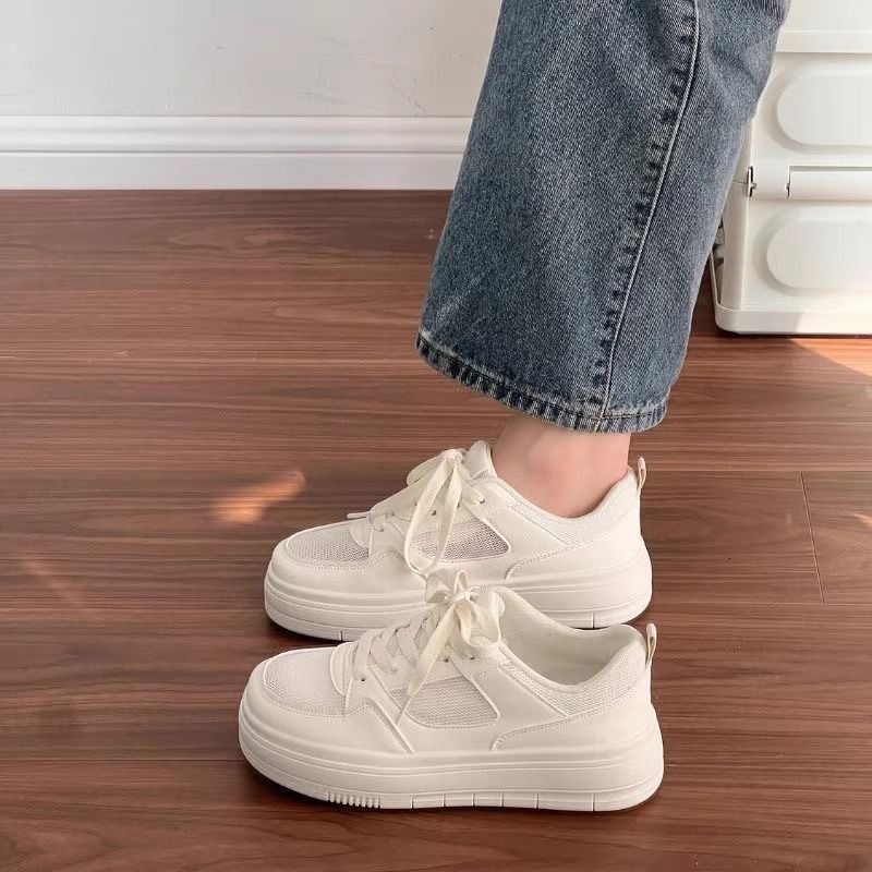Ddmysports Student Female Autumn New Women S Thick Sole Board Ins Fashion Small White Sports Casual Bread Shoes Outdoor