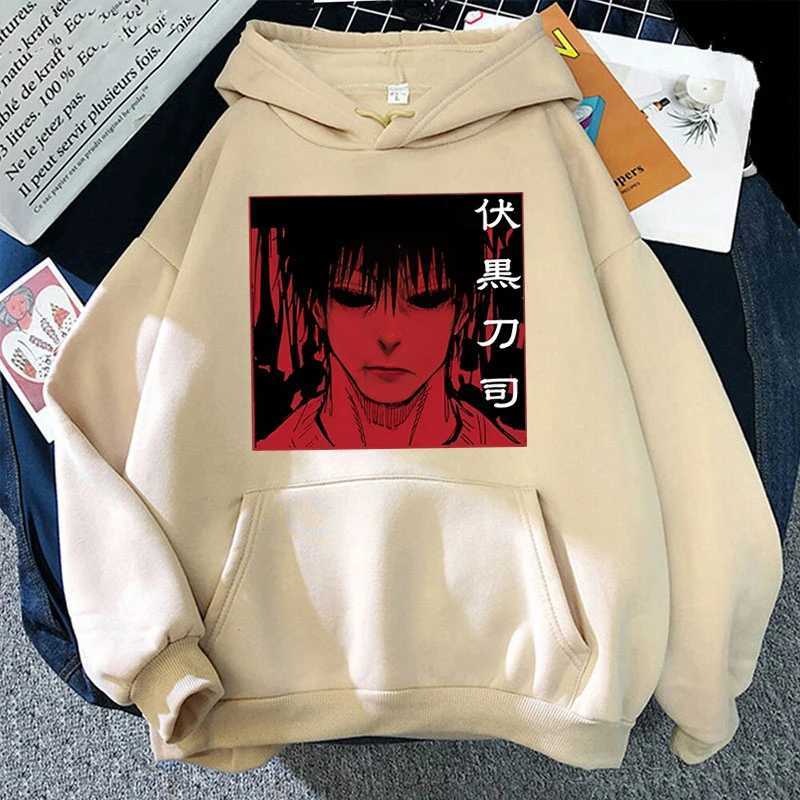 Fashionable unisex hoodie anime Fushiguro Toji printed hoodie set streetwear casual zipper topW240724