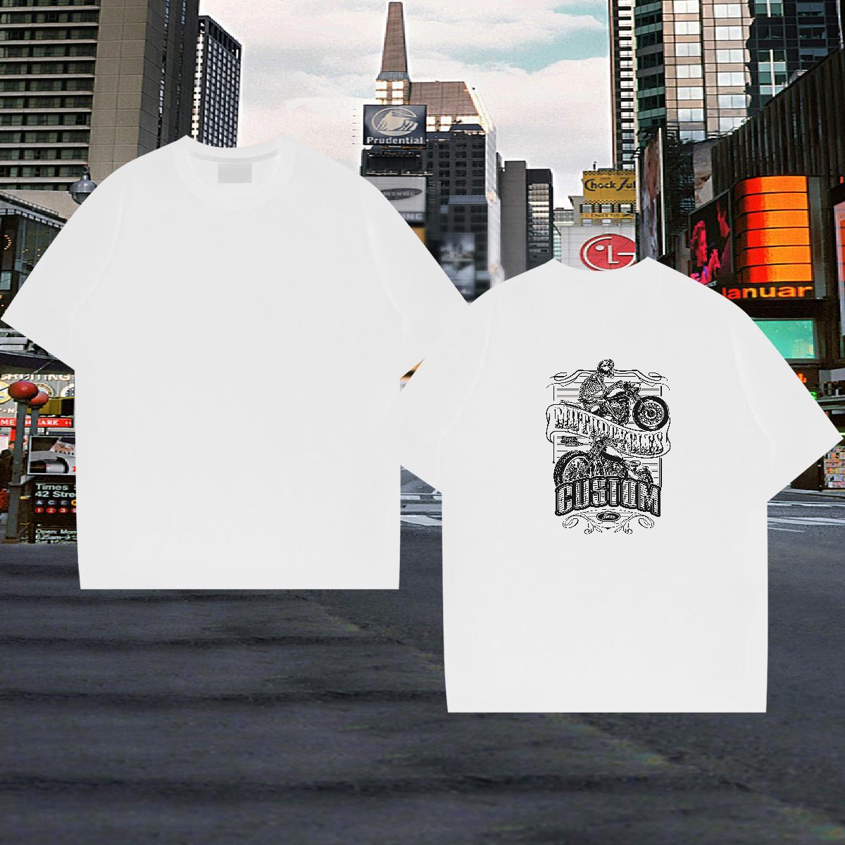 Classic Casual T Shirt For Man skull Top Tees 230g Pure Cotton Summer Casual Designer Skull O-Neck Short Sleeve Tshirt for Man Woman