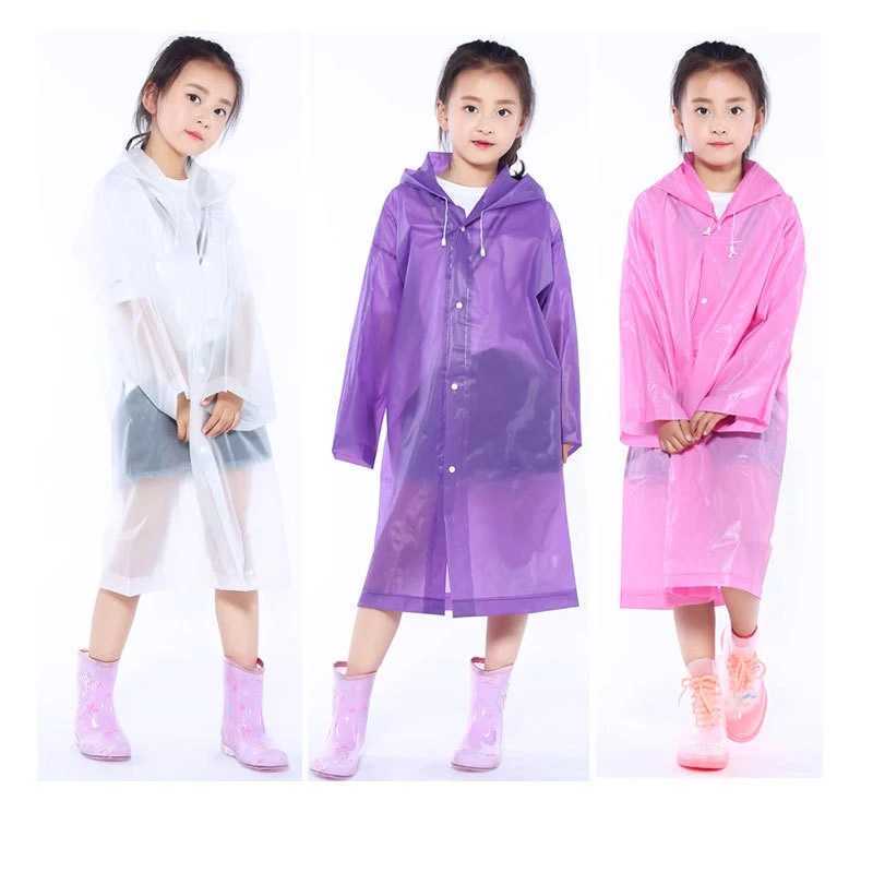 Adult Raincoat / Children Rain Poncho Travel Rain Gear Coat Outdoor Hiking Accessories Child Raincoat Kids Rainwear Waterproof Y240810
