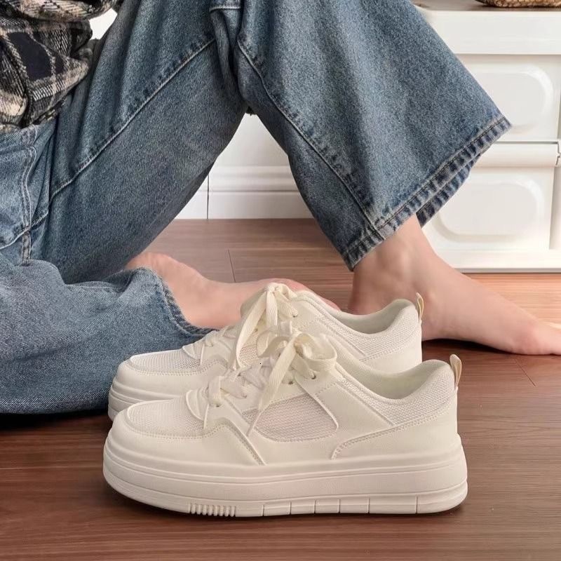 Ddmysports Student Female Autumn New Women S Thick Sole Board Ins Fashion Small White Sports Casual Bread Shoes Outdoor