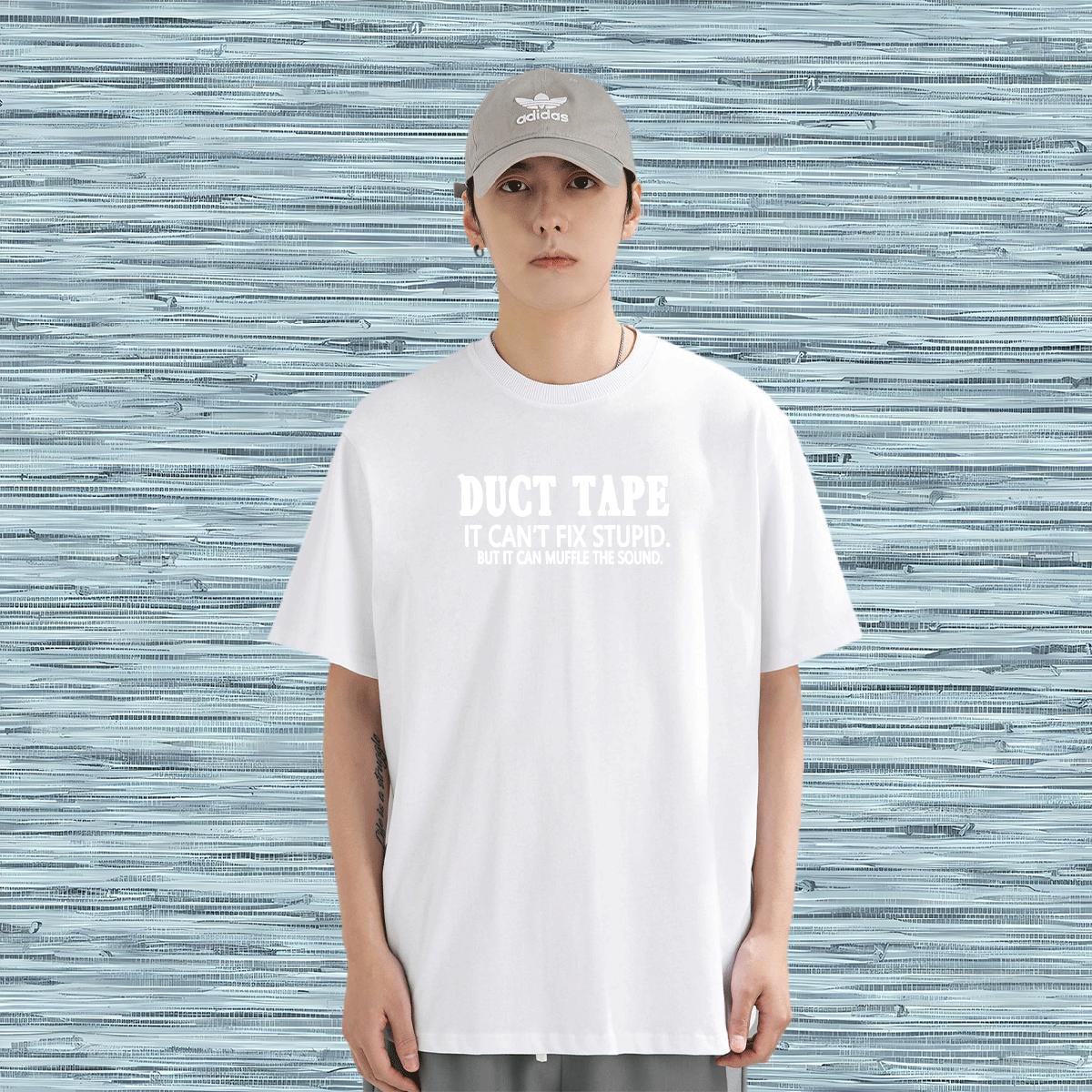DIY Customized T-Shirts for Men letter Top Tees 230g Cotton Daily Wear Cool Design Cartoon Print Breathable Couples T Shirts