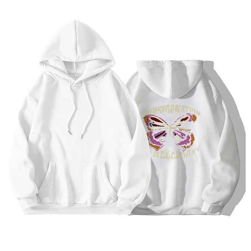 Blessyuki Oversized Harajuku Graphic Hoodie Mens Autumn Casual Loose Long Sleeve Sportswear Mens Retro High Street PulloverW240724