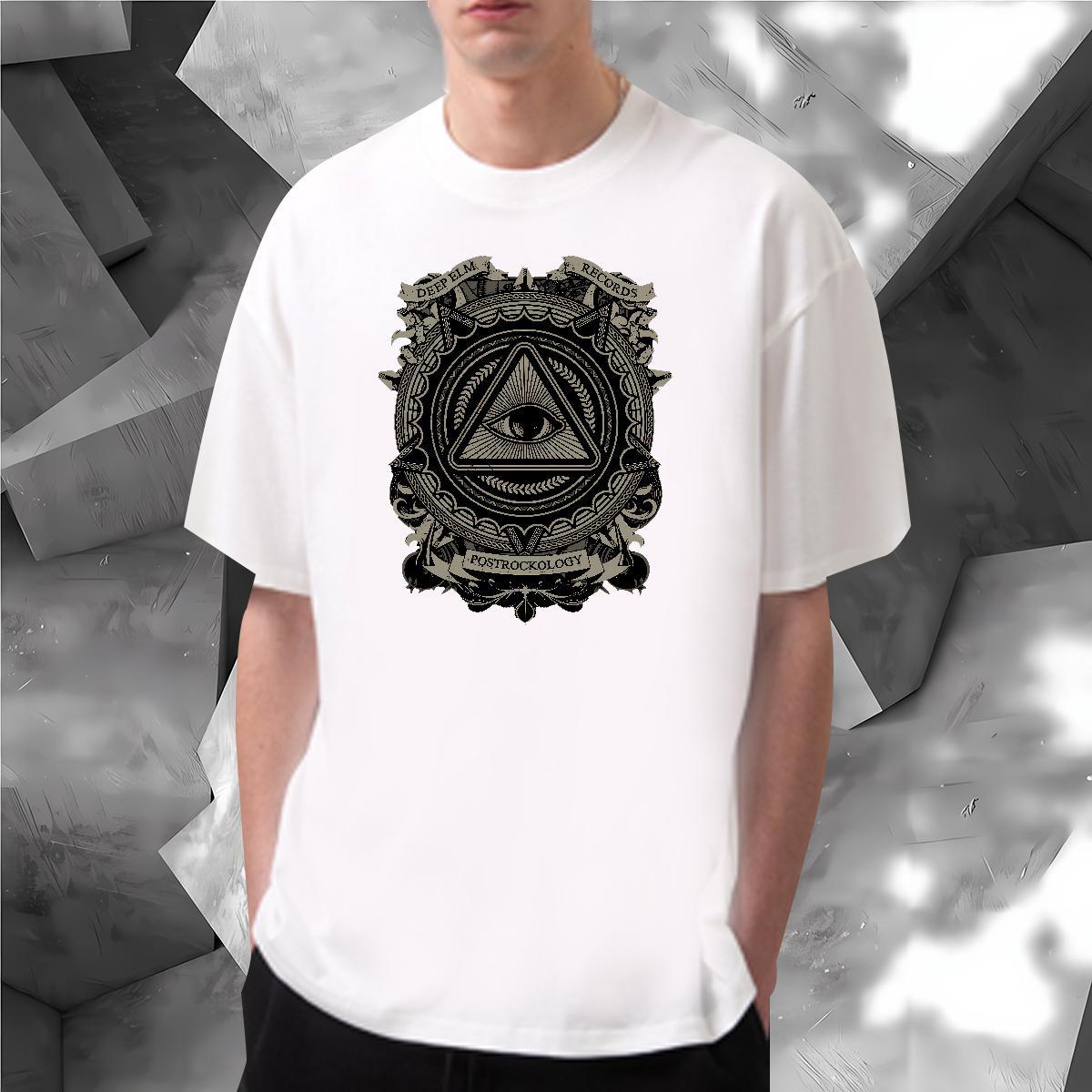 2024 Summer T-Shirts for Men eye of the devil Tees Shirts 100% Cotton 230g Street Wear Wholesale Custom Cartoon Breathable Soft Tshirt for Man Woman