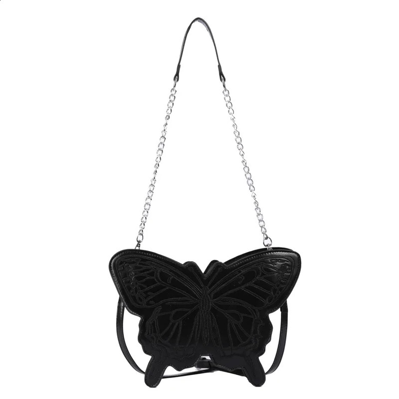 Women Butterfly Shape Shoulder Bag Fashion Embroidered Thread Single Shoulder Underarm Bag 240812