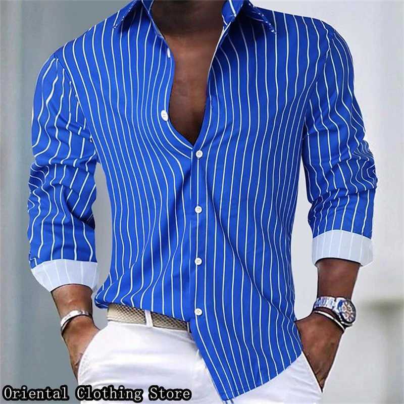 Mens casual shirt business travel long-sleeved mens design simple and fashionable solid color shirt large size XS-6XLXJ240812