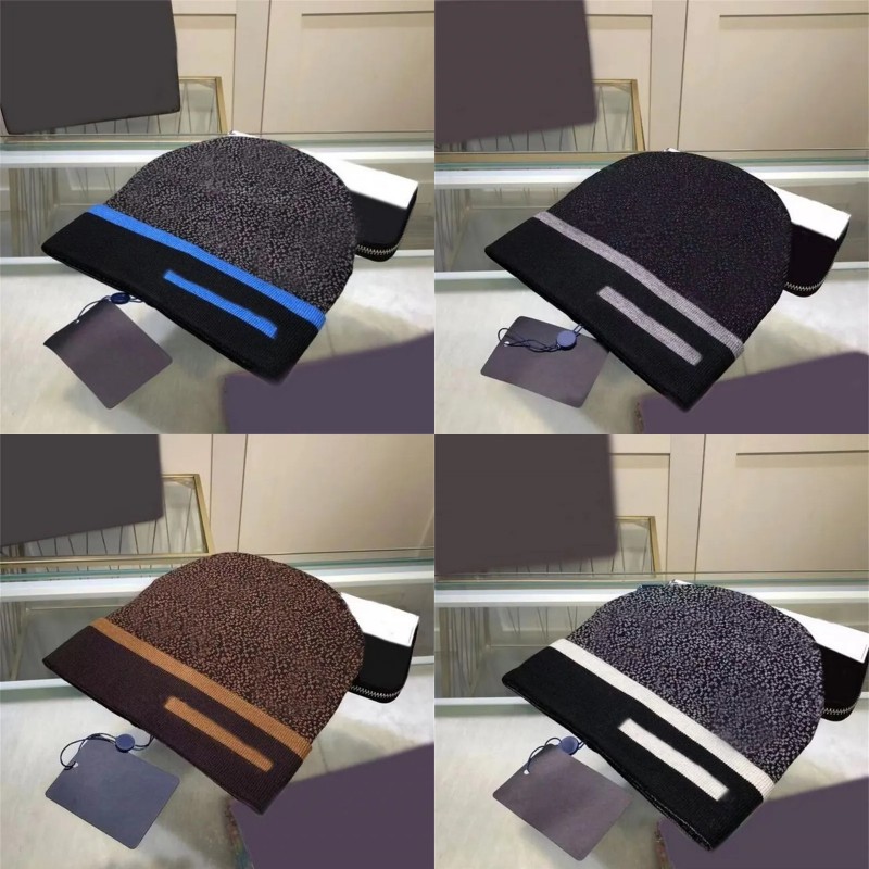 Classical skull cap fashionable bonnet luxe mens beanie winter autumn warm soft letter plaid cuffed brim knitted designer caps avant grade style ho06 C4