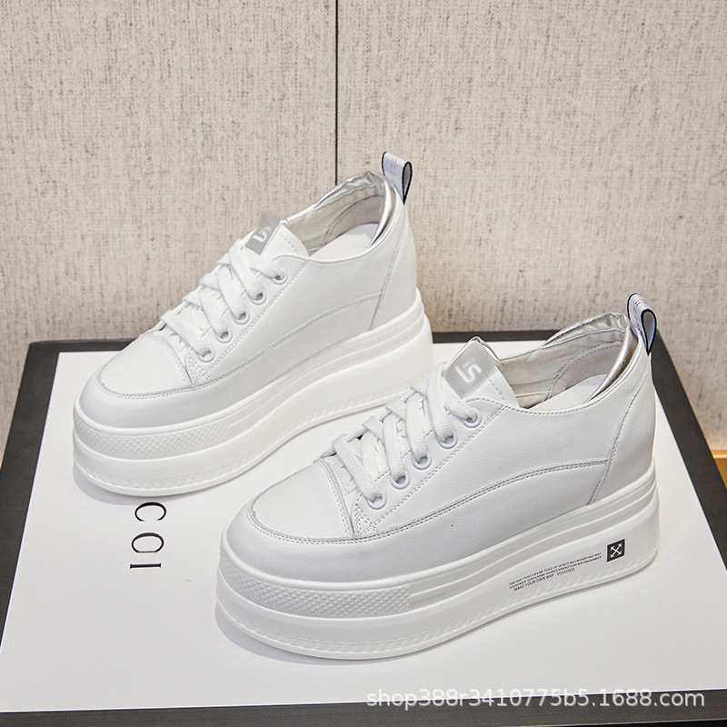 Ddmysports New Spring Autumn Student White Women S Versatile Interior Eight Increasing Thick Soled Board Shoes Sports And Leisure Single Outdoor