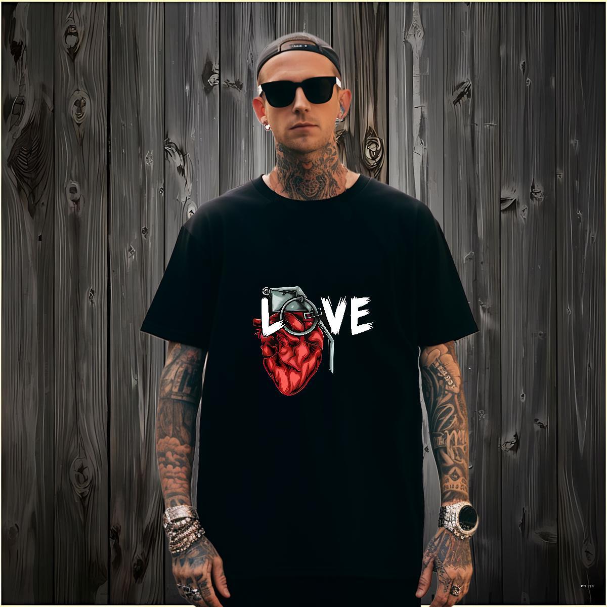 Free Shipping letter T shirt Street Men Clothes T-Shirt 230g Cotton 2024 DIY Breathable Crew Neck Custom Anime Wear