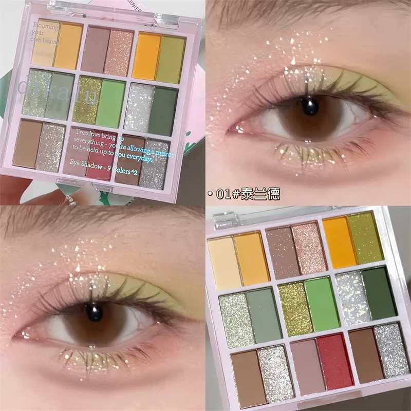 18 Colors Eye Shadow Palette Strawberry Pink Eye Shadow Pearlescent Matte Glitter Eyeshadow Palette Lasting MakeUp Beauty PlateCL240812