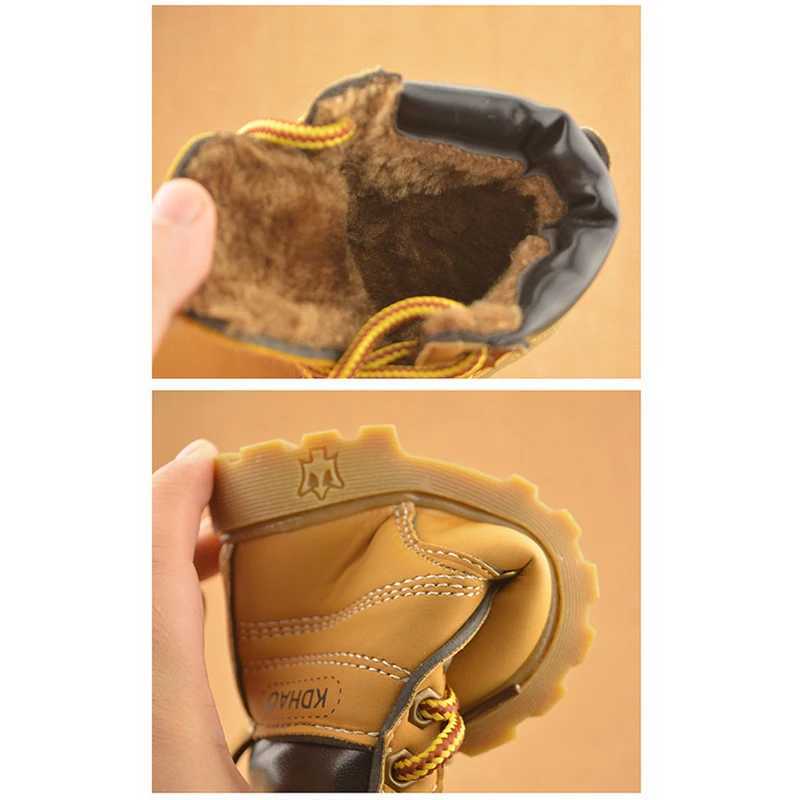 2023 Winter and Autumn Childrens Boots Girls and Boys Plush Boots Casual and Warm Ankle Shoes Childrens Fashion Sports Shoes Baby Snow Boots W240810