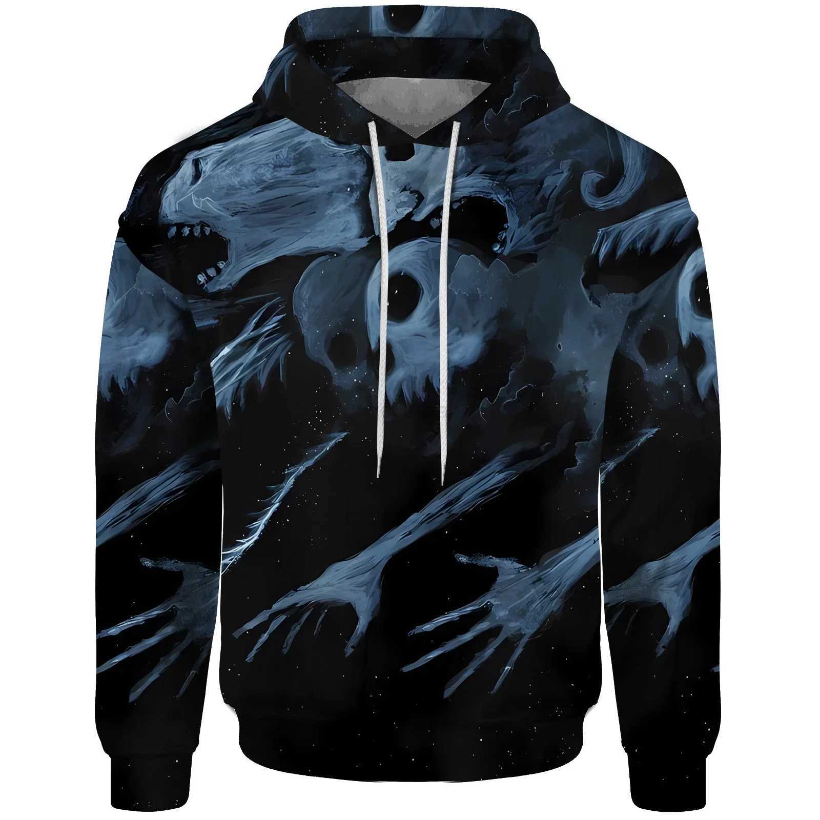Dark Style Mens Hoodies 2024 Oversized Hoodie Young Nagrand Street Fashion Demon Cross Free Shipping Trendy and ComfortableXJ240812