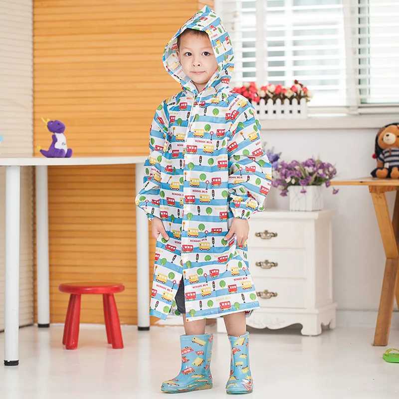 Children Raincoat Kids for Girls Boys Cute Waterproof Child Rain Coat Cover Poncho Rainwear Hooded Impermeable Kid Raincoats Y240810