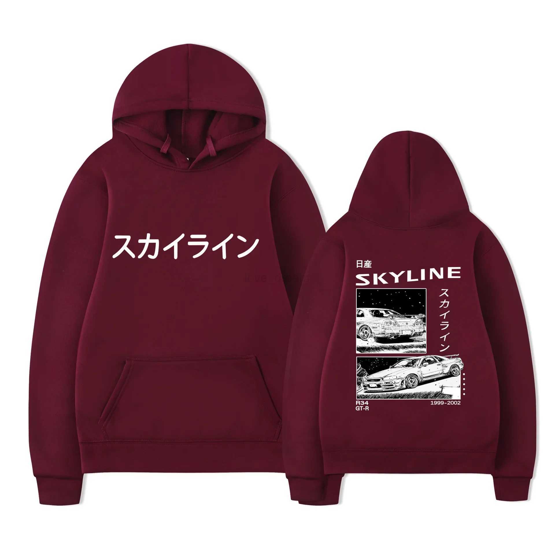 Anime Drift AE86 Initial D Double sided Street Fashion Casual Hoodies for Men and WomenXJ240812