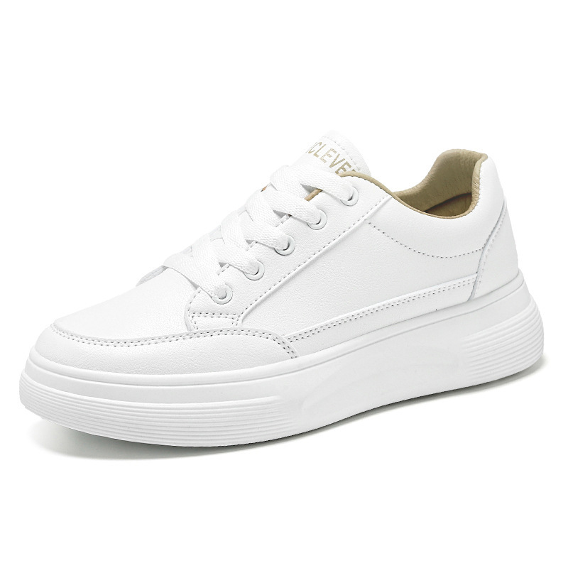Ddmysports Spring New Student Round Ead Board Sports And Leisure Single Thick Soled Shoes Women S Fashion White Outdoor